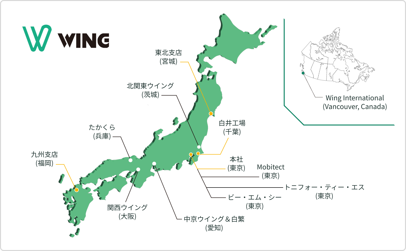 全国拠点・グループ会社一覧